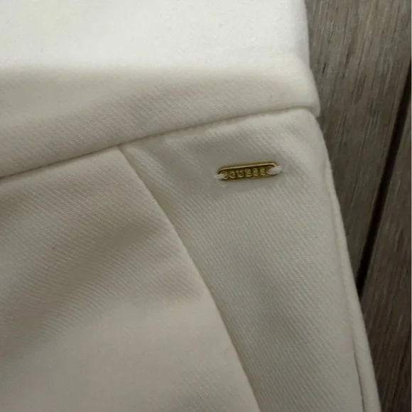 Guess Cream High-Waist Shorts with Gold Accent - Picture 3 of 6